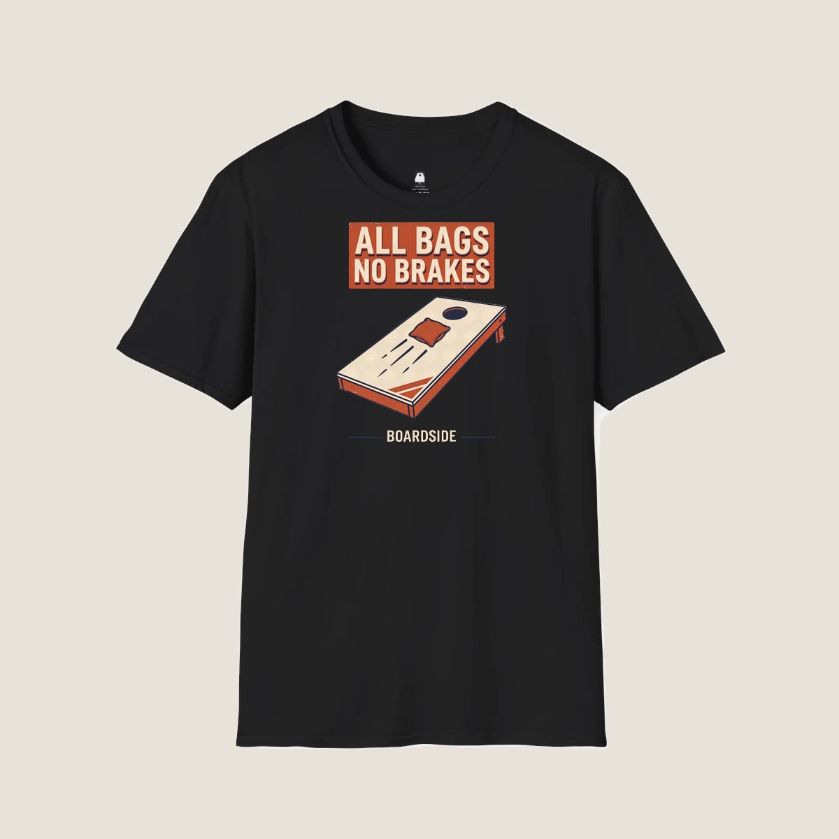 All Bags No Brakes cornhole team design artwork